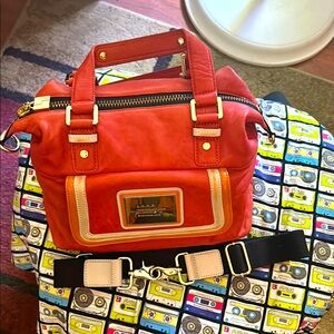 LAMB Butter Leather Bag w crossbody option - used once  2003 - 'Cream Puff' 🍥🍥🍥